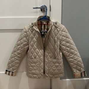 Burberry Brit Quilted Jacket in Cream Beige